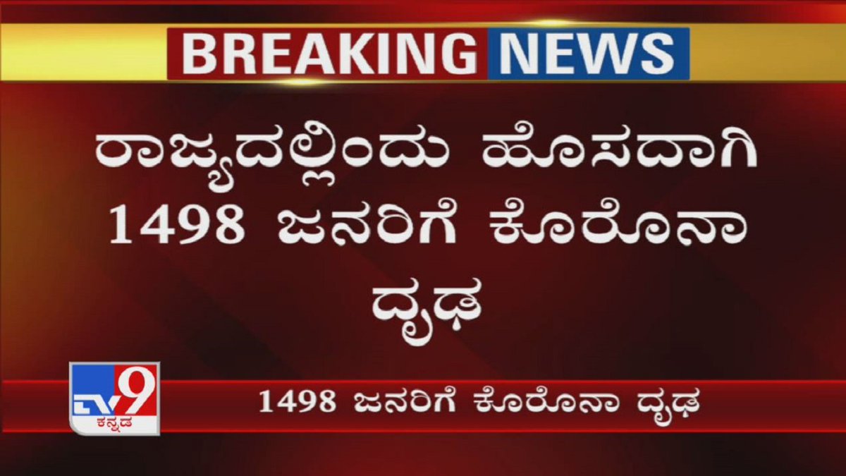 tv9kannada's tweet photo. Health Bulletin: 1,498 new cases and 15 deaths in Karnataka, No. Of Covid-19 Cases Rises To 26,815
Video Link - https://t.co/czQnCzuXSi
#HealthBulletin #KarnatakaCovid19Cases #LockdownExtesnion #Coronavirus #CoronavirusIndia #CoronavirusLockdown #COVID19Pandemic #KannadaNews https://t.co/IBtAwk5dM3