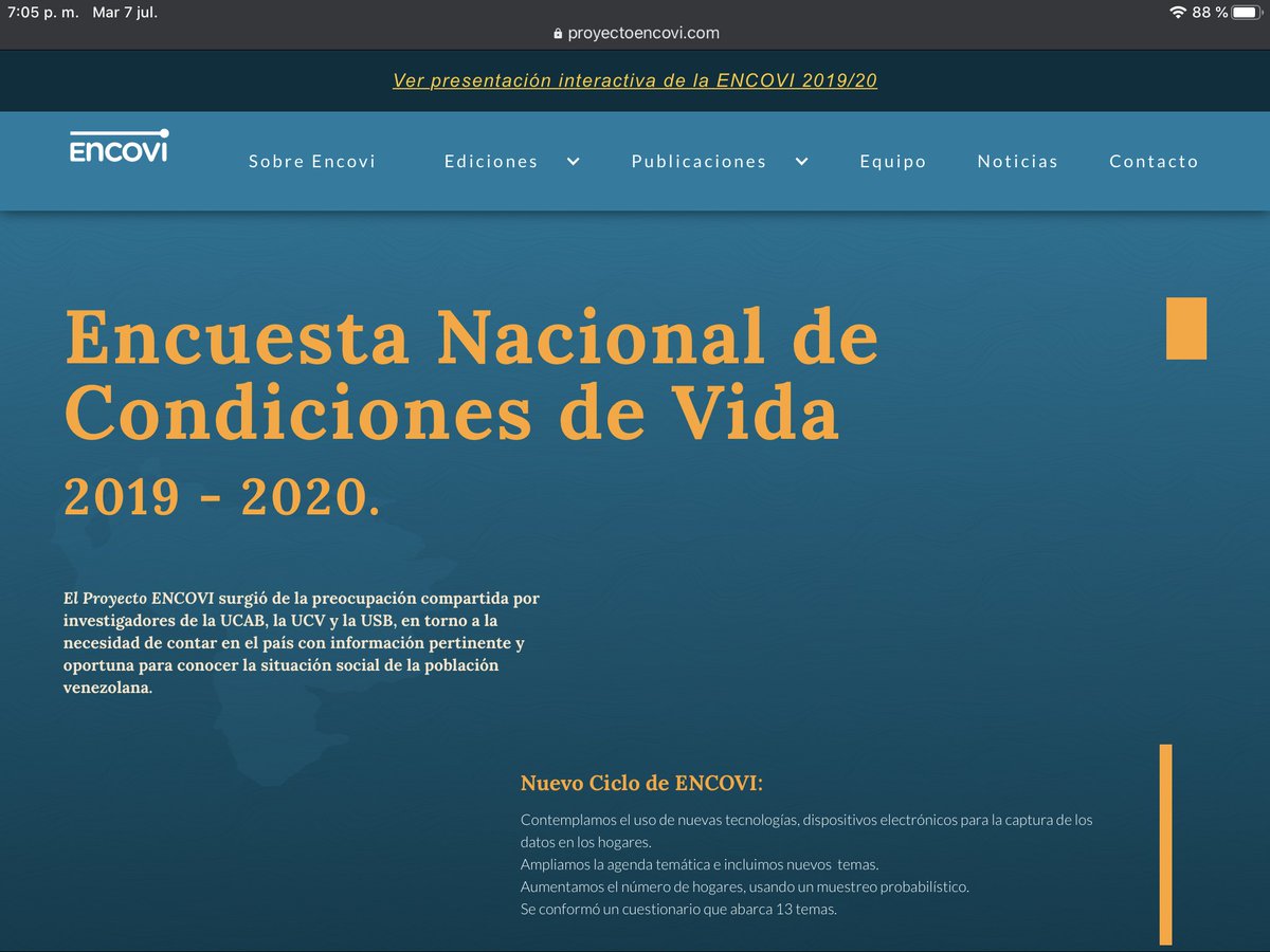 luispespana's tweet photo. ENCOVI 2019/20 | Informe de resultados esta es la página oficial de ENCOVI. Por acá la mejor forma de seguir su avance.  https://t.co/qU4Iuq2NiF https://t.co/OVvfRyBZKB