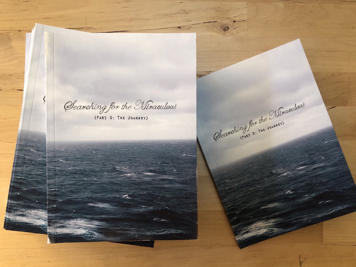 E_Withstandley's tweet photo. Searching for the Miraculous (Part 2: The Journey) has arrived from the printer. Thank you to my Kickstarter backers for making this book possible! Copies will be sent out over the next week. This is a limited edition book, copies still available. #basjanader #LimitedEdition https://t.co/Afwy04Bbt3