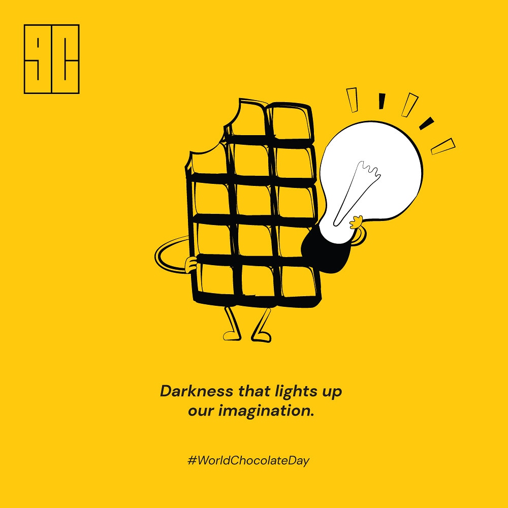 thegraffitico's tweet photo. Every bite makes us a bit more creative. Thinking of the power of chocolate (the darker the better) today. Thinking of how flavanols in chocolate increase blood flow to the brain. Thinking of how that gets us cracking the big ideas. #WorldChocolateDay https://t.co/mLdp88RIQU