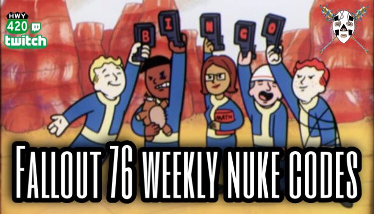 IvyKilla's tweet photo. Fallout 76's latest weekly for June 30 2020 nuke codes are as follows:
Alpha: 31780265
Bravo:  37559184 
Charlie:  86815399

#fallout #Fallout76 #Falloutcamp #Oxhorn #vault94 #vault76 #Bethesda #ClubFallout #HoaWasteland #vaultboy #wastelanders #FO4News #JuiceHead33 #420twitch https://t.co/a0yyRzP0Ti