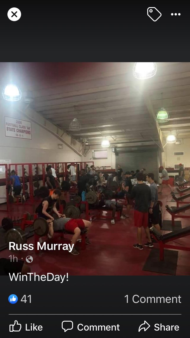 Great day in the weight room