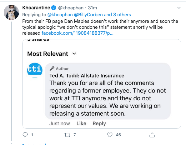 This successful campaign by  @khoaphan to swiftly get someone fired for being an asshole in a grocery store is a good example of concerns that some of us — across the political spectrum — have about mob justice and so-called cancel culture. I think targeting jobs is a bad idea.