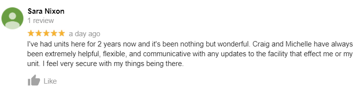 PeoplesStorage's tweet photo. Another 5-Star Review for our Peoples Storage team, this time in Everett! We love to hear from our tenants so if YOU have an experience you want to share, please leave a review on Google or Yelp ✏️✏️✏️ https://t.co/Ddu2x887vU