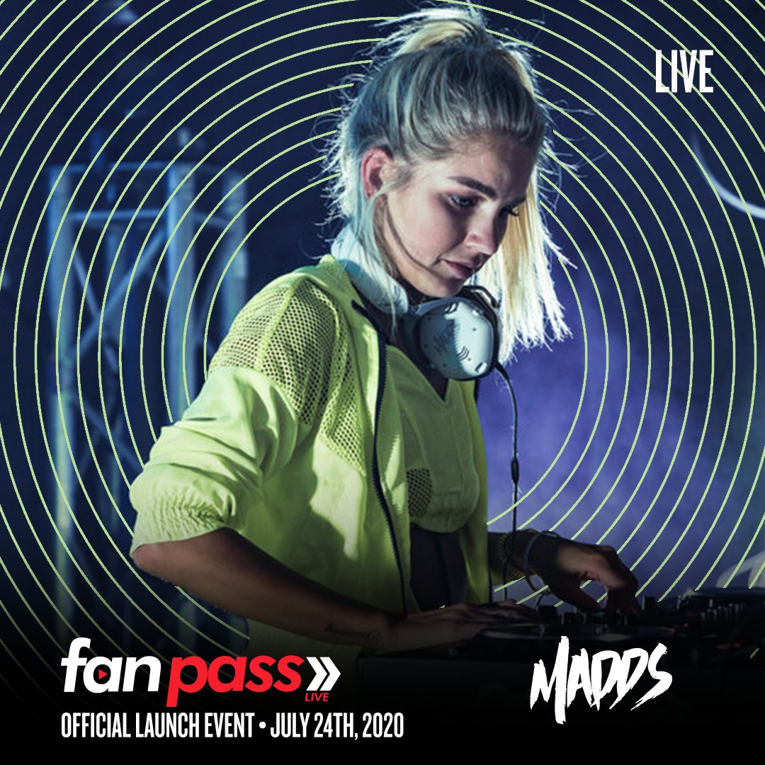 fanpasslive's tweet photo. Tune in on July 24th to watch MADDS perform LIVE on her very own Fan Pass channel!
#EDM #MADDS #livestream #music #liveconcert #fans #fanpass #virtualstage #virtualconcert #hiphop #dj #musicfestival #virtualfest #virtualfestival2020 #artistchannel https://t.co/LUoPOD0CjF