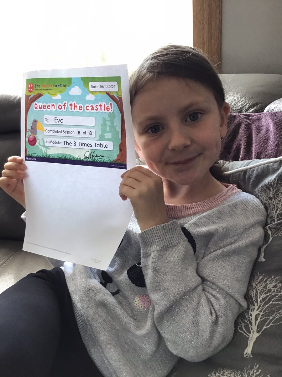 mumofawarrior's tweet photo. Schools out for summer but she’s still doing her daily #mathsfactor and winning at another #30daychallenge https://t.co/jt13cPHY3o