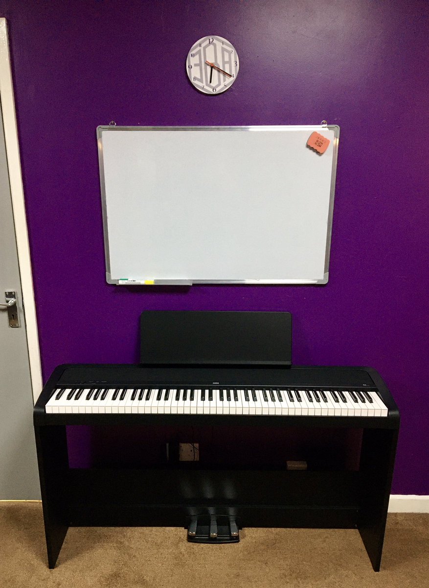 It’s new piano day! Teaching room coming along nicely at our premises Crank Studios, getting ready to return to face to face lessons. Watch this space! #piano #lessons #music