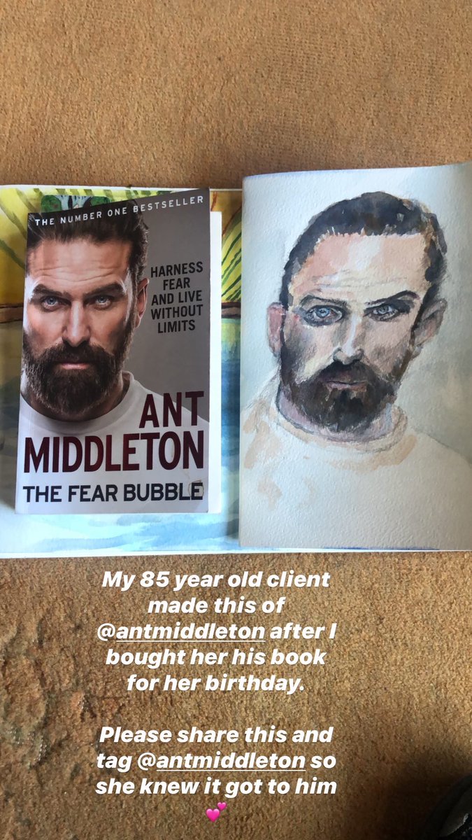 georgiastormx's tweet photo. @Alan_Measles my 85 year old poorly client achieved this yesterday. The begginning of our lockdown we watched the art club at 8pm followed by celebrity SAS @antmiddleton every single Monday without fail! 

She is amazing! 💕 https://t.co/BV3Loyz1rZ