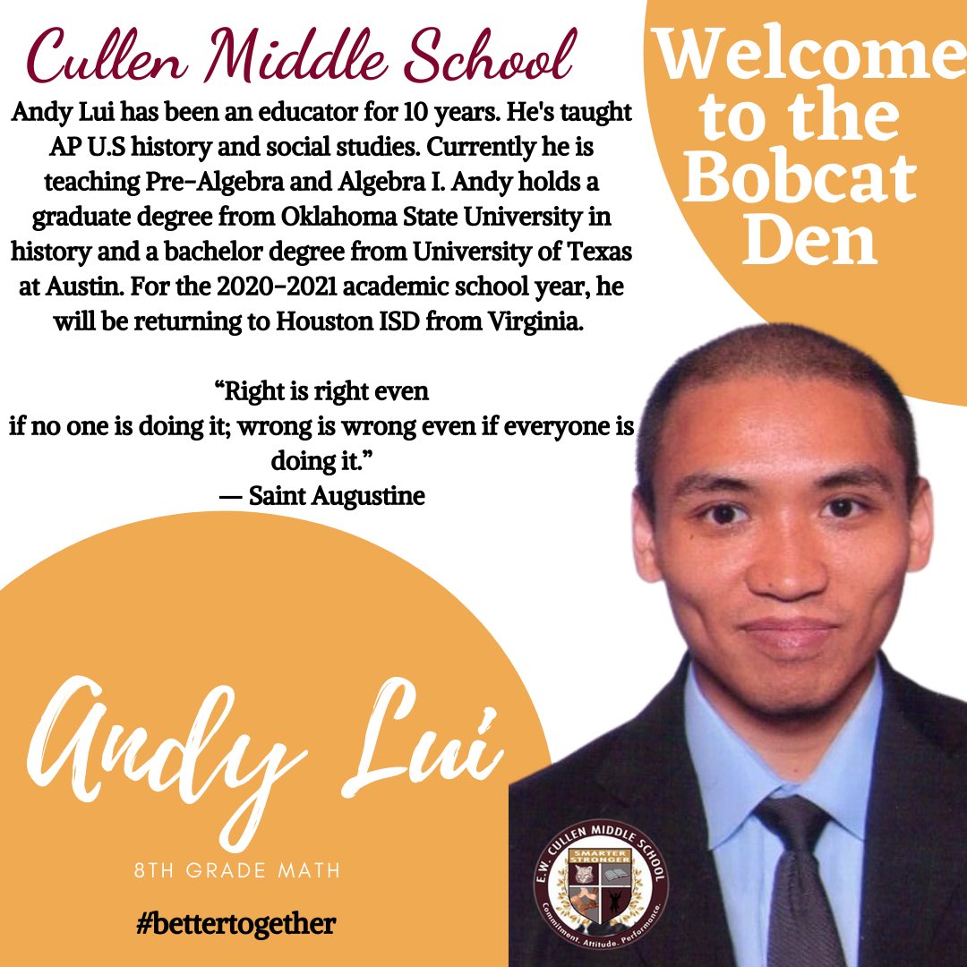 Cullen_Bobcats's tweet photo. Welcome to the Bobcat Family Andy Lui 🖐🏾#Cullen #CullenMS #CullenBobcats https://t.co/xVP2egOkzy