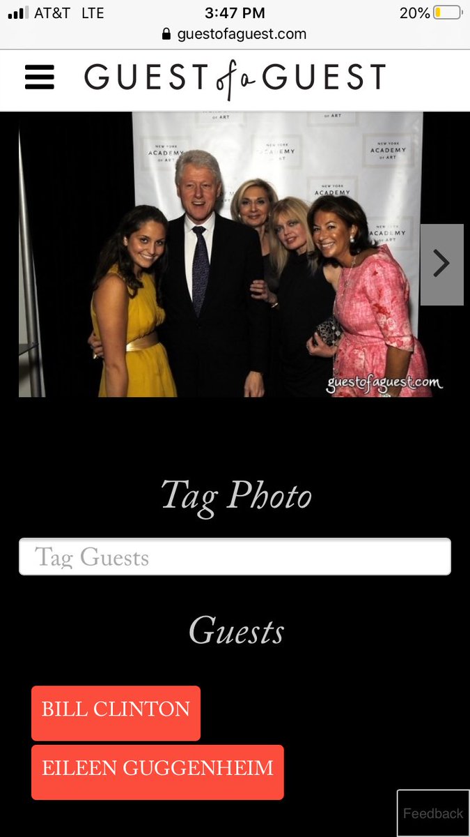 The webs we weave:Eileen with  #Clinton &  #abramovic