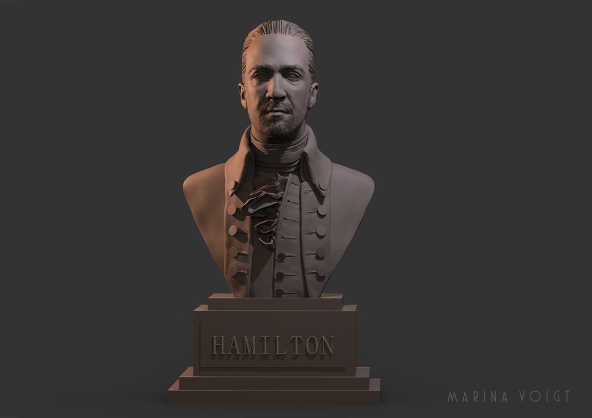 I wanted to do something special now that <a href="/HamiltonMusical/">Hamilton</a> is on <a href="/disneyplus/">Disney+</a> , so I picked up my pen like Hamilton and did this 3D model of <a href="/Lin_Manuel/">Lin-Manuel Miranda</a> ! 
#Hamilton
