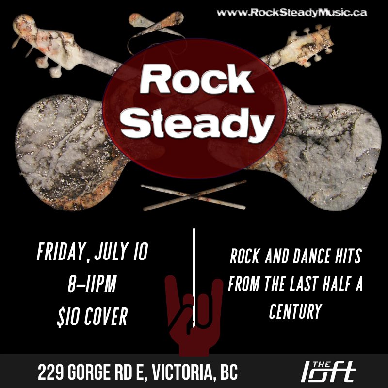 Come jam with Rock Steady at The Loft this Friday! Don't miss out on awesome rock and dance hits from the last half century with this ultra-entertaining trio.

The Loft Pub
229 Gorge Rd E, Victoria
Friday, July 10
8-11pm
$10 cover