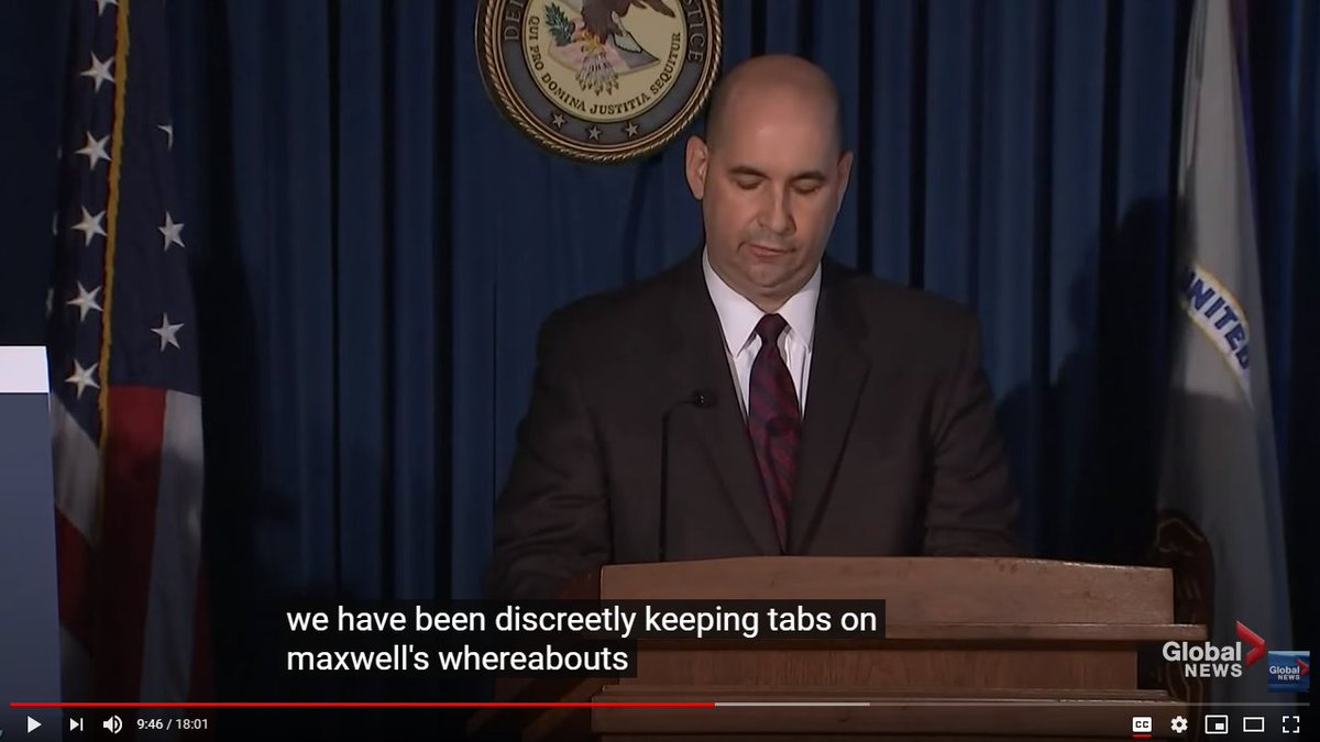 So it's clear that **something** happened, there must have been some trigger event to compel the FBI and the NYPD to move from watching Maxwell & keeping tabs on her whereabouts...to taking her into custody.I wonder what that trigger event was? 