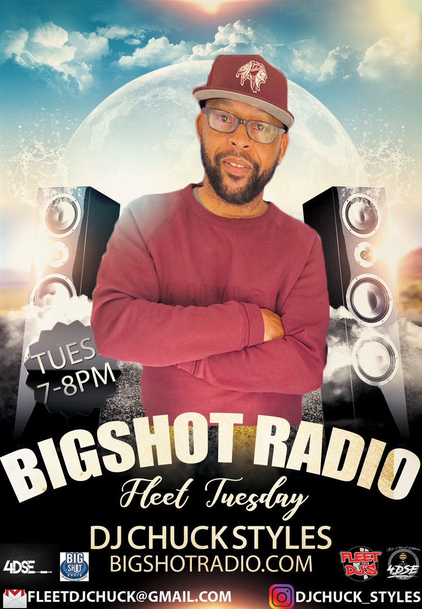 DjChuck_Styles's tweet photo. 🚨 Every Tuesday 7-8pm EST 🚨 @djchuck_styles taking over @bigshotradio. #streaminglive on #bigshotradio 
BIGSHOTRADIO-
https://t.co/lgCX2BwDBL 
#hiphop #rap #urban #music #entertainment #internet #radio #internetradio #digital #FleetTuesday #tuesday #streaming #onair #tunein I https://t.co/JoBPqKyBld