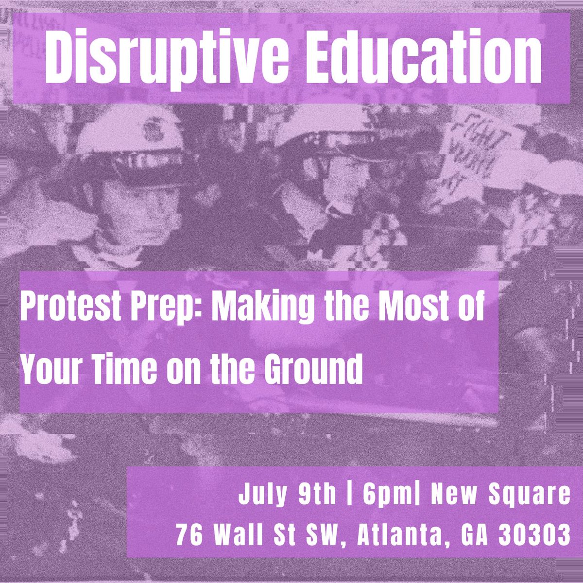 itsme_que's tweet photo. Disruptive Education Class!
Want to learn proper strategy on being disruptive??
Come Out
July 9th / 6pm / New Square
76 Wall St Sw, Atlanta, Ga 30303
Come learn to be defiant properly!!
😈😈😈#disruptiveeducation #blacklivesmatter #fight4justice https://t.co/4cMNfKlPbH