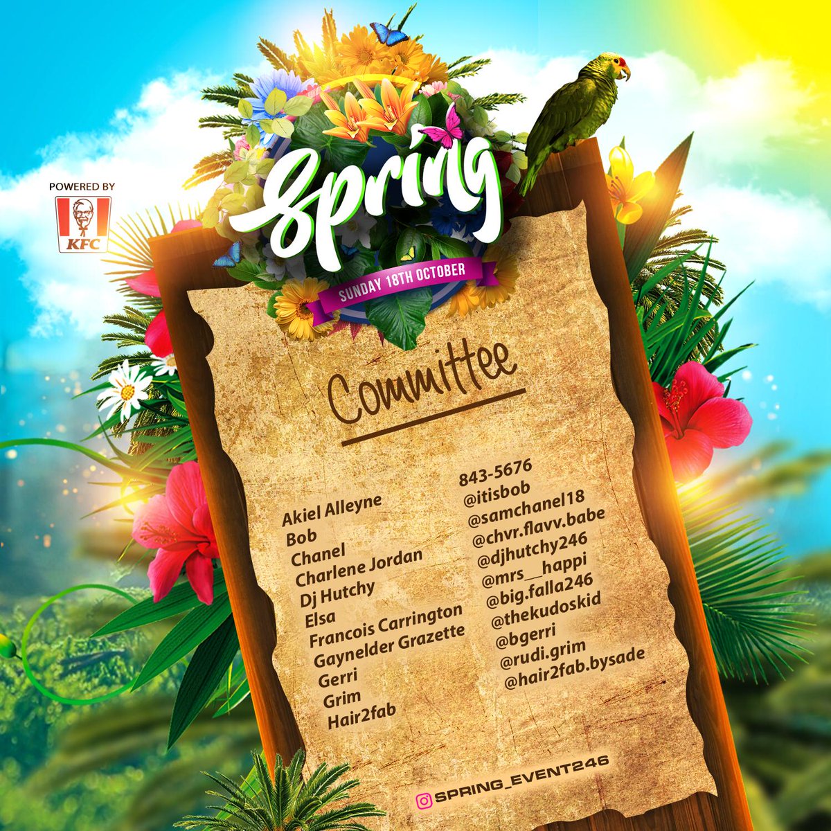 Mist3rNauti's tweet image. Know a committee member?
Contact one of our extensive committee members to get your spring tickets today! 

@spring_event246 

#SpringForFall
#SpringIsStillComing #springevents
