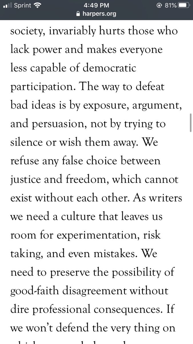 sixth picture, continued from five: “restriction of debate... by... an intolerant society” again, you are the intolerant ones. overreacting to being told that you are intolerant and that your stance in the debate is, of course, wrong.