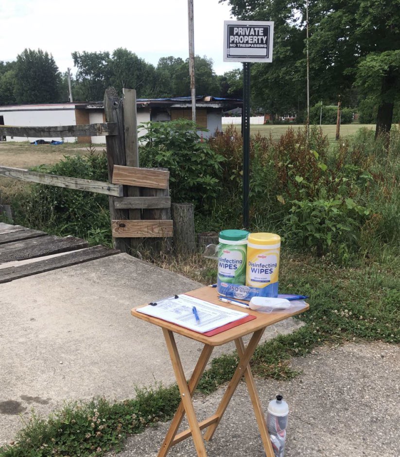 Ready to check temps and disinfect before practice! #daytonrugby #darc #ReturnToRugby