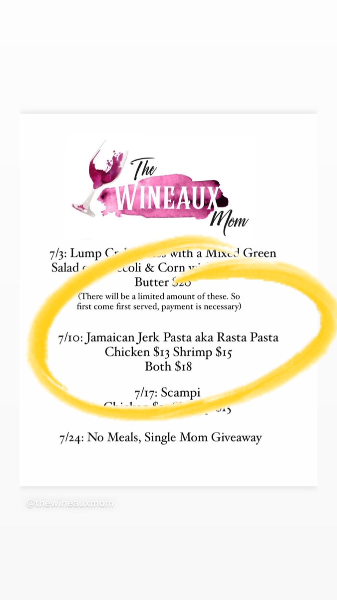 Is it too late to do my promotion? If you live in the Baltimore area, please check out  @thewineauxmom She makes absolutely amazing food and this week is the fan favorite Jamaican Jerk Pasta. Hit up  @thewineauxmom for details 