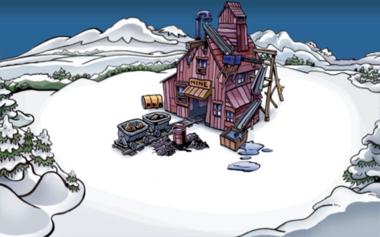 CPRRewind's tweet photo. 14 years ago today, the Horseshoe Pin was hidden on the island.

This was Club Penguin’s 9th pin, and the first pin to be hidden at the Mine Shack.

It was apart of Gary’s pin collection and appeared on the July 2006 page of the ‘05-‘06 yearbook when the large cactus is clicked. https://t.co/dnY9oJnZiE