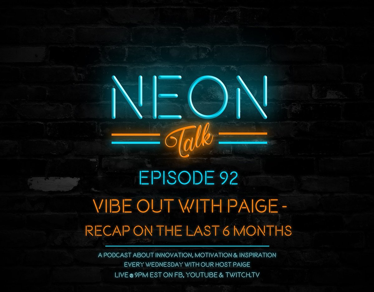 TeamNeonBlack's tweet photo. 🔥Tomorrow on Neon Talk we are vibing out for the first time in a while with our host Paige Hardy.
.
🎧Tune in to Episode 92 LIVE Wednesday on Facebook, YouTube and Twitch at 9pm est.
.
https://t.co/xhNHIsrf3u
.
#neontalkpodcast #neontalk. https://t.co/I4EtmVz47K