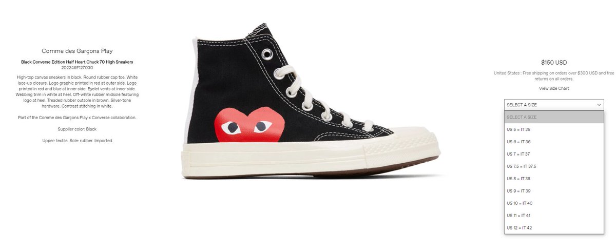ssense converse cdg