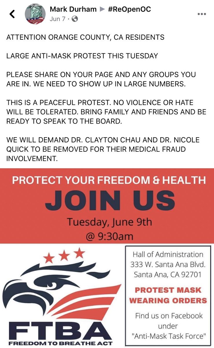 Now, people can make an argument that in an effort to get ahead of any potential problems that could arise within this Facebook group (that was directly involved with the protests/threats of Dr Quick, former OC Chief Health Officer) staff joined the group to keep watch.