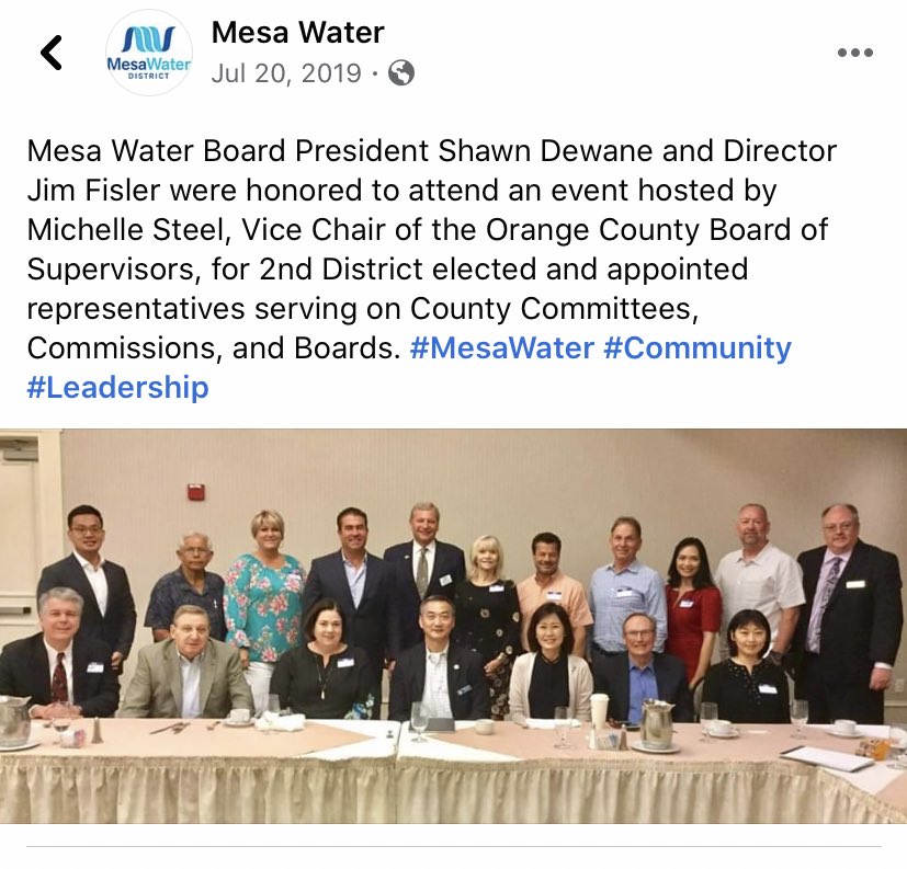 Michelle Steel is now running for the same CA-48 seat against Rep. Harley Rouda (who beat Dana Rohrabacher). Michelle also helped appoint Shawn Dewane to the board of the OC employees retirement system. It’s all a web. Everyone connected. But how connected can they truly be?