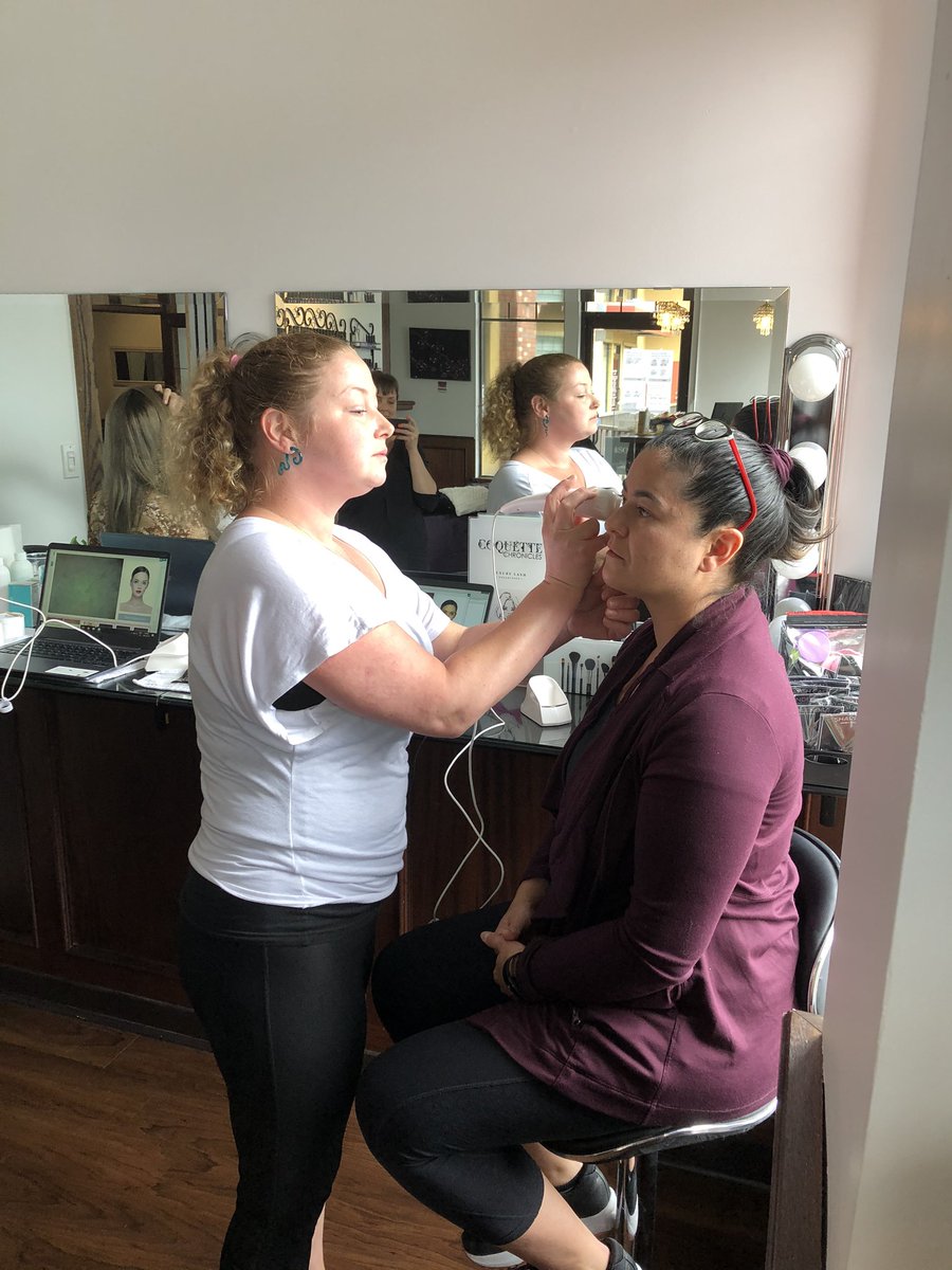 SpaOne7's tweet photo. Training for staff on our new detailed skin care analysis and product line!   All ingredients 100% naturally sourced for body care and wellness products! https://t.co/WOTEpQVoZb