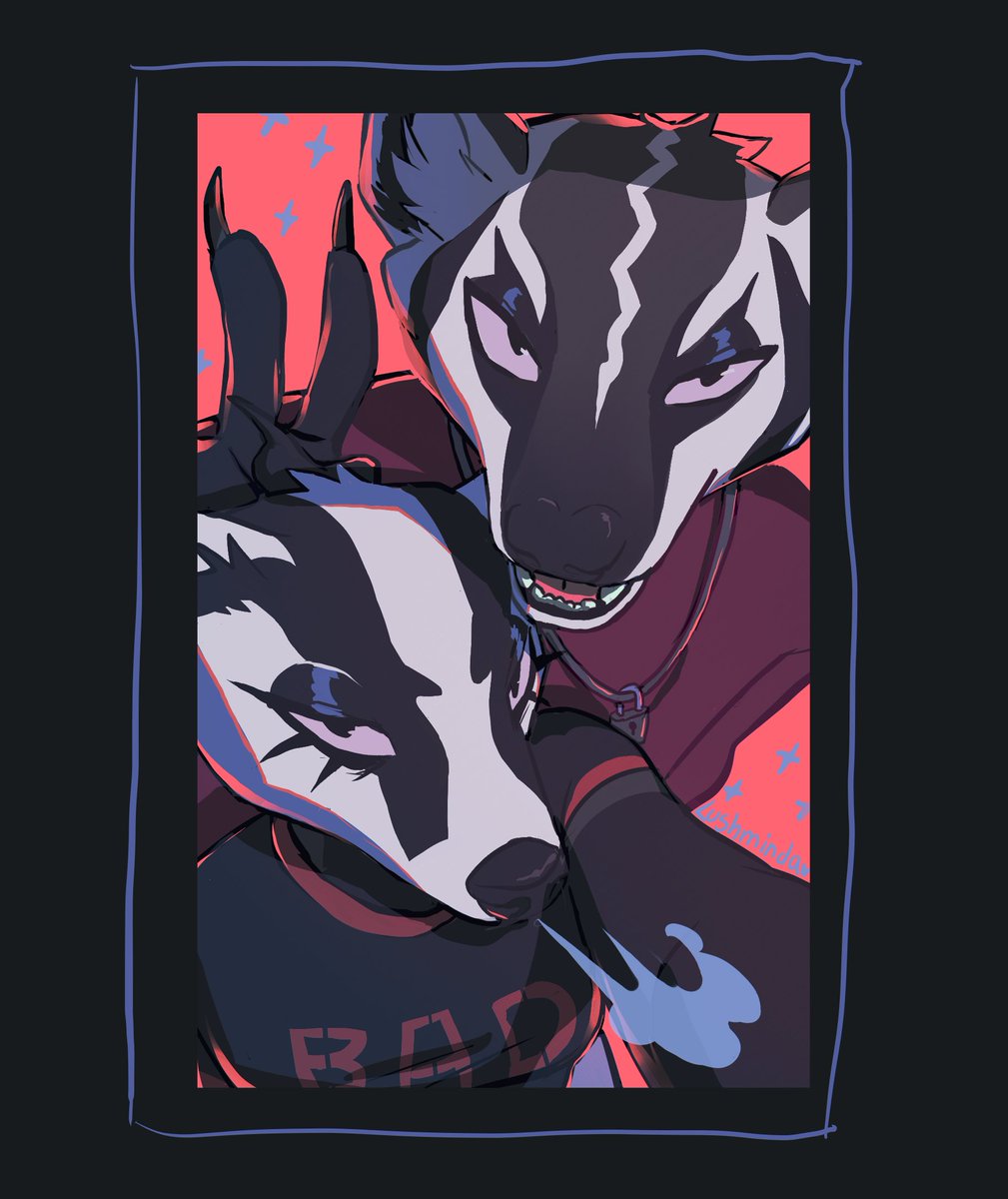 Lushminda_art's tweet photo. B A D  badgers https://t.co/Gt5n7s11EB