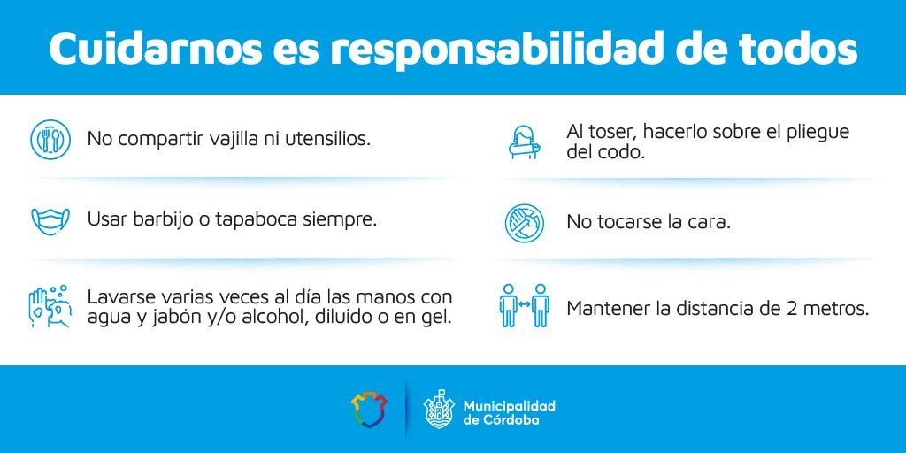 ⚠️A partir de las nuevas disposiciones en relación a la apertura de bares ☕️y restaurantes🍽, le pedimos a los vecinos y vecinas de la ciudad extremar las medidas de cuidados para evitar el contagio de Covid_19. Aquí algunas recomendaciones 👇🏼