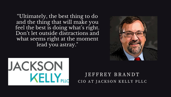 Listen to our latest podcast episode with <a href="/jeffrey_brandt/">Jeffrey Brandt</a>, CIO at <a href="/jacksonkellylaw/">Jackson Kelly PLLC</a>, to get some great advice about #IT from a man who became a CIO at only 29 years old! 

Click this link to listen: ow.ly/j61O50Ask7M
#ITsmiths