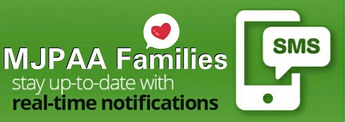 #MJPAA Families ❤ Please sign up today to start receiving news and announcements directly to your phone or mobile device via SMS (text message)! 🤩 To start receiving important academy announcements, click on UPDATED EMAIL LINK sent on May 26th. 📩📧