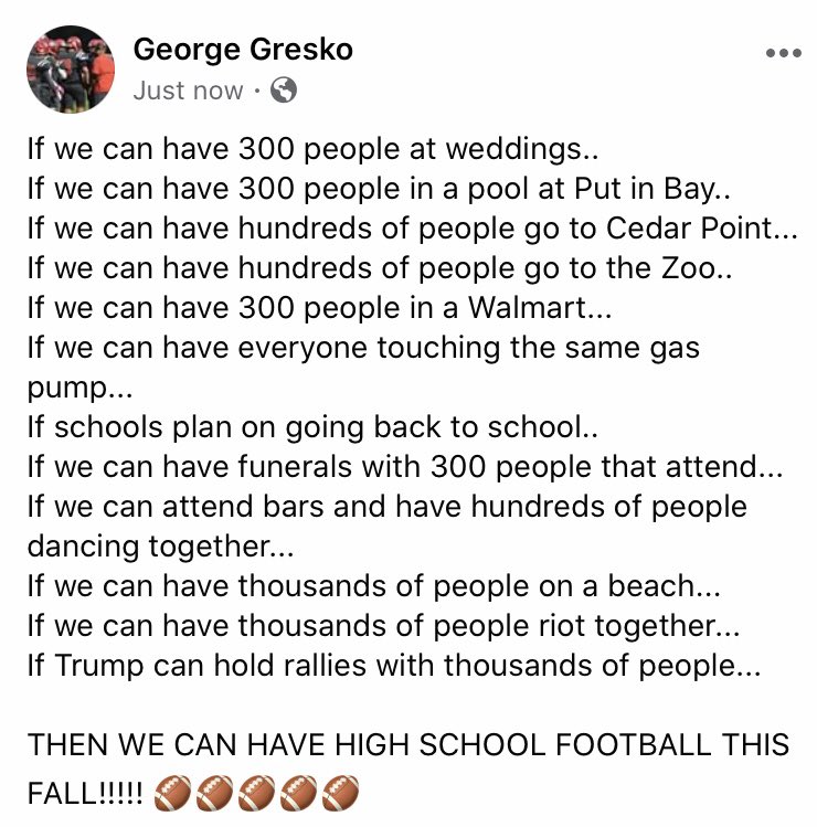 GGresko12's tweet photo. @OHSAASports @OHADNews @NEOhsSports @Ohio_HS_Helmets @OhioSportsNet @WeBleedOhio @FOXSportsCLE @SN_Ohio @ohiovarsity @HSSportsOH THESE KIDS NEED FOOTBALL!! 🏈🏈🏈 https://t.co/NE3QDsQDV7
