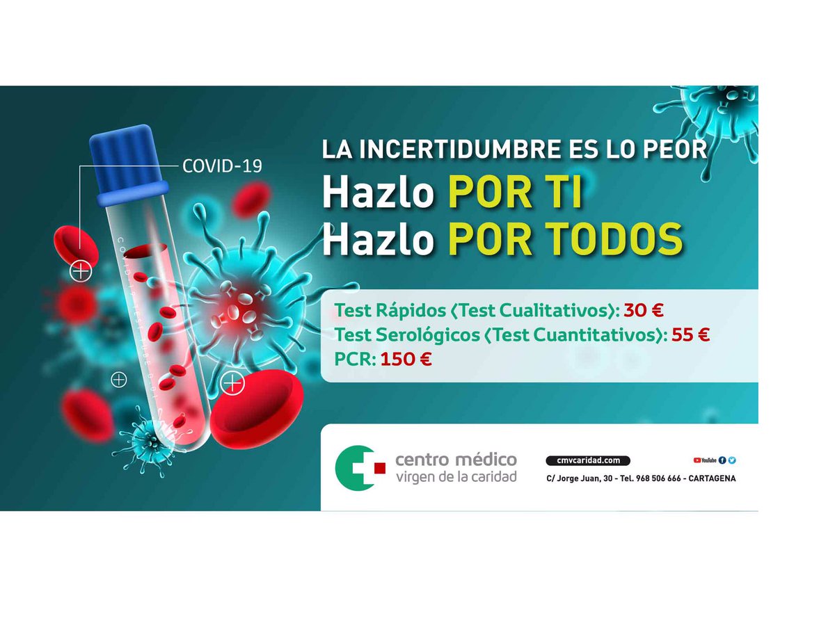 cmvcaridad's tweet photo. Ya se pueden solicitar en #CMVCaridad los tests para detectar la Covid-19.
La incertidumbre es lo peor. El virus no se ha ido.
✅ Seamos cuidadosos con las medidas preventivas
✅ Mantente informado a través de fuentes oficiales
#PorTiPorTodos
#covid19 #coronavirus #cmvc https://t.co/v7GkJNrT30