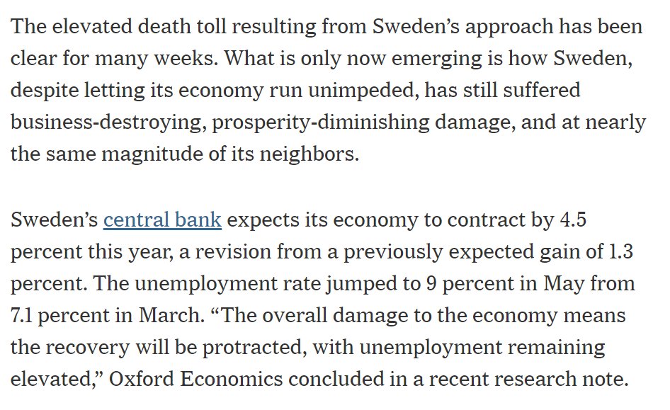 Saving the economy was never the goal...Saving healthcare was. Sweden succeeded in flattening the curve with remaining IC-capacity on national level. Flattening the curve also means, lower rise, lower peak, but also slower descend.