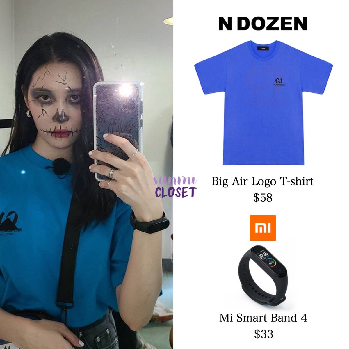 sunmi_closet's tweet photo. 200705 - @ miyayeah’s Instagram Stories Update♡⠀
⠀
—— Miya wears a T-SHIRT from #NDOZEN, and MIBAND from #XIAOMI 💙⠀
⠀
#SUNMI #선미 #LEESUNMI #이선미 #STYLEOFSUNMI #SUNMICLOSET #MIYAYEAH #선미패션 https://t.co/oyZSatKPnX
