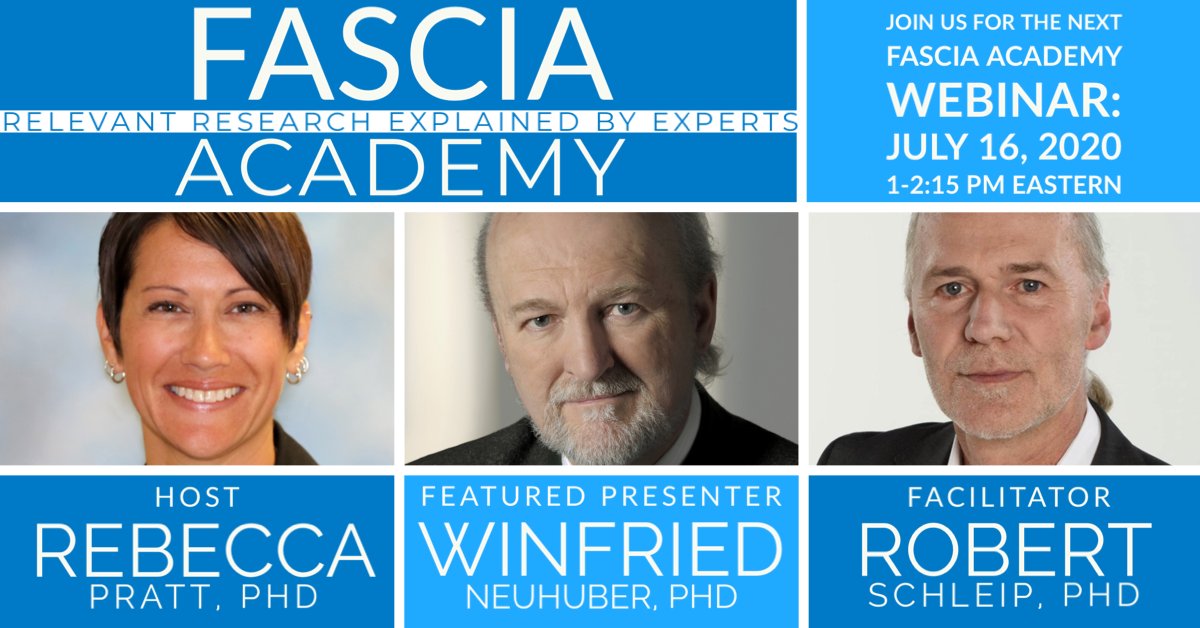 Next Fascia Academy Webinar - "The Innervation of Fascia" features Prof. Dr. Winfried Neuhuber (University of Erlangen-Nuremberg, Germany) - Thu, July 16, 2020, 1:00-2:15pm Eastern time. fasciaresearchsociety.org/webinar
#fasciaresearchsociety #fasciaacademy #fasciaresearch #fasciawebinars
