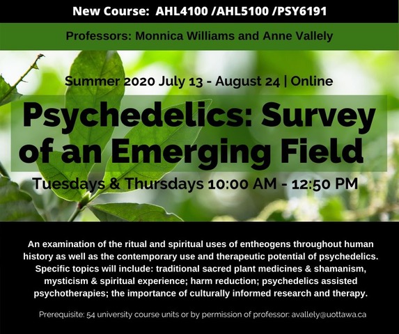 ottpsychedelic's tweet photo. New course at @uottawa starting July 14th: "Psychedelics: Survey of an Emerging Field"
https://t.co/YcId5b9uiq #psychedelics #ottawa https://t.co/kNIVmjDXJU