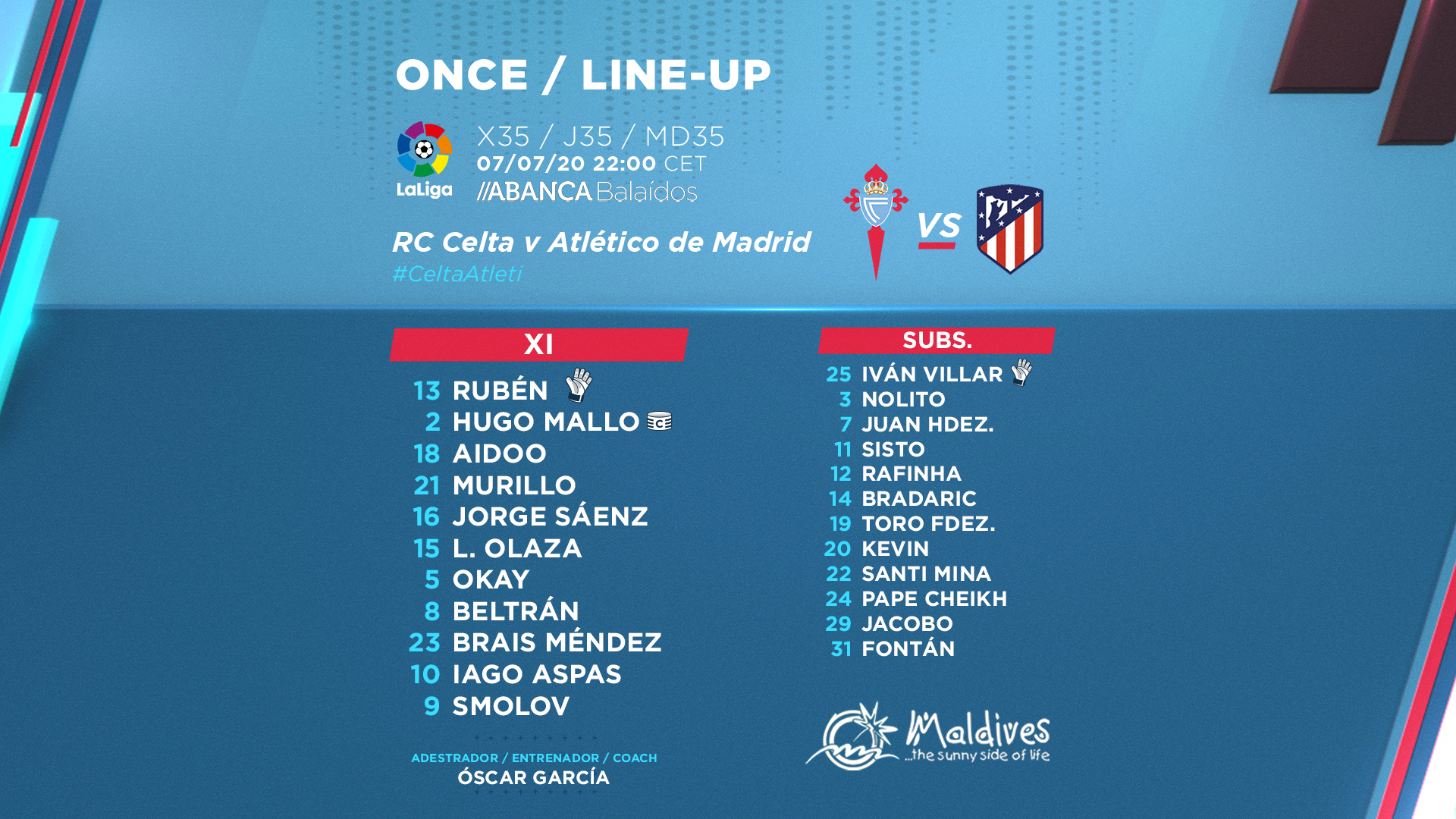 Once titular del Celta (Foto: RCCV).