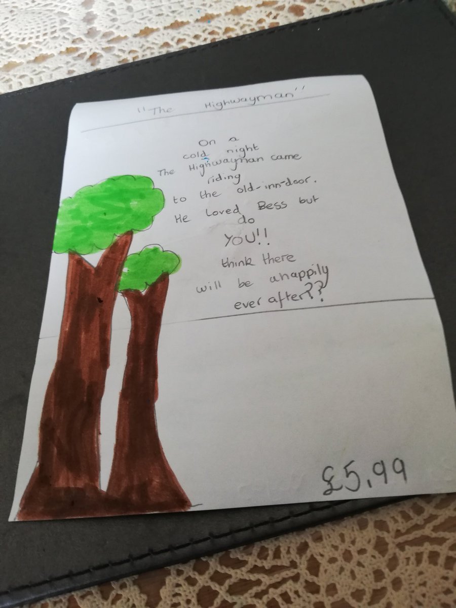 Lizpeach4's tweet photo. Isabella's Highwayman book cover! 🙂 xxx @OSJ_Y5C https://t.co/vLgKtSpzV3