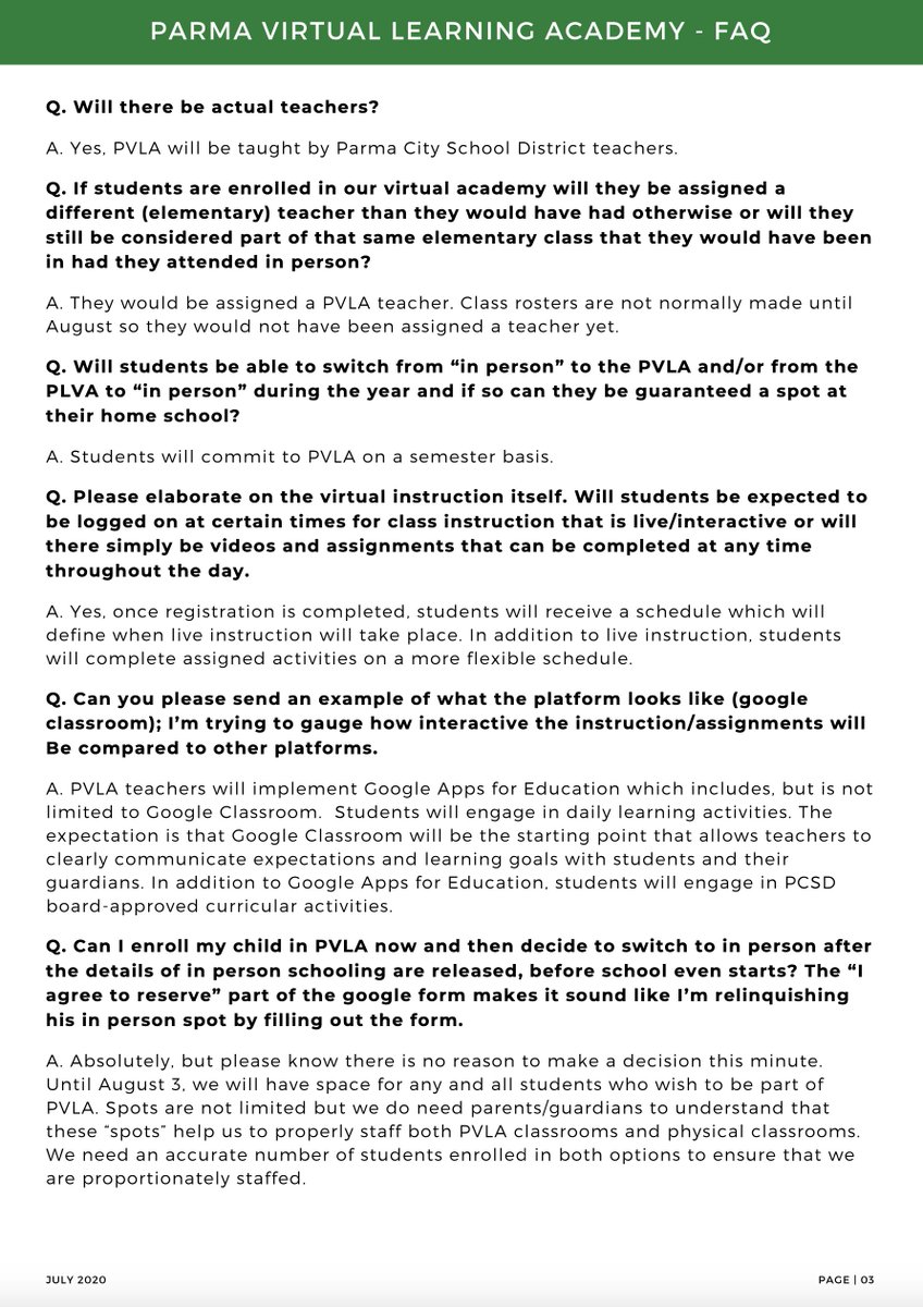 Please learn more about our Parma Virtual Learning Academy with these helpful Frequently Asked Questions: parmacityschools.org/Page/9022