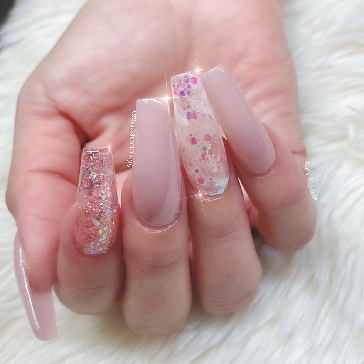 You’re beautiful within your soul and throughout your body ✨Don’t ever hide yourself ✨using Kiara Sky cheeky &amp; Halo #beauty #beautifulsoul #nails  #nailedbyterry #theasiannaillady #nailart #marblenail  #661nails 
#californianailtech #naturalnails  #kiarasky #2020nails