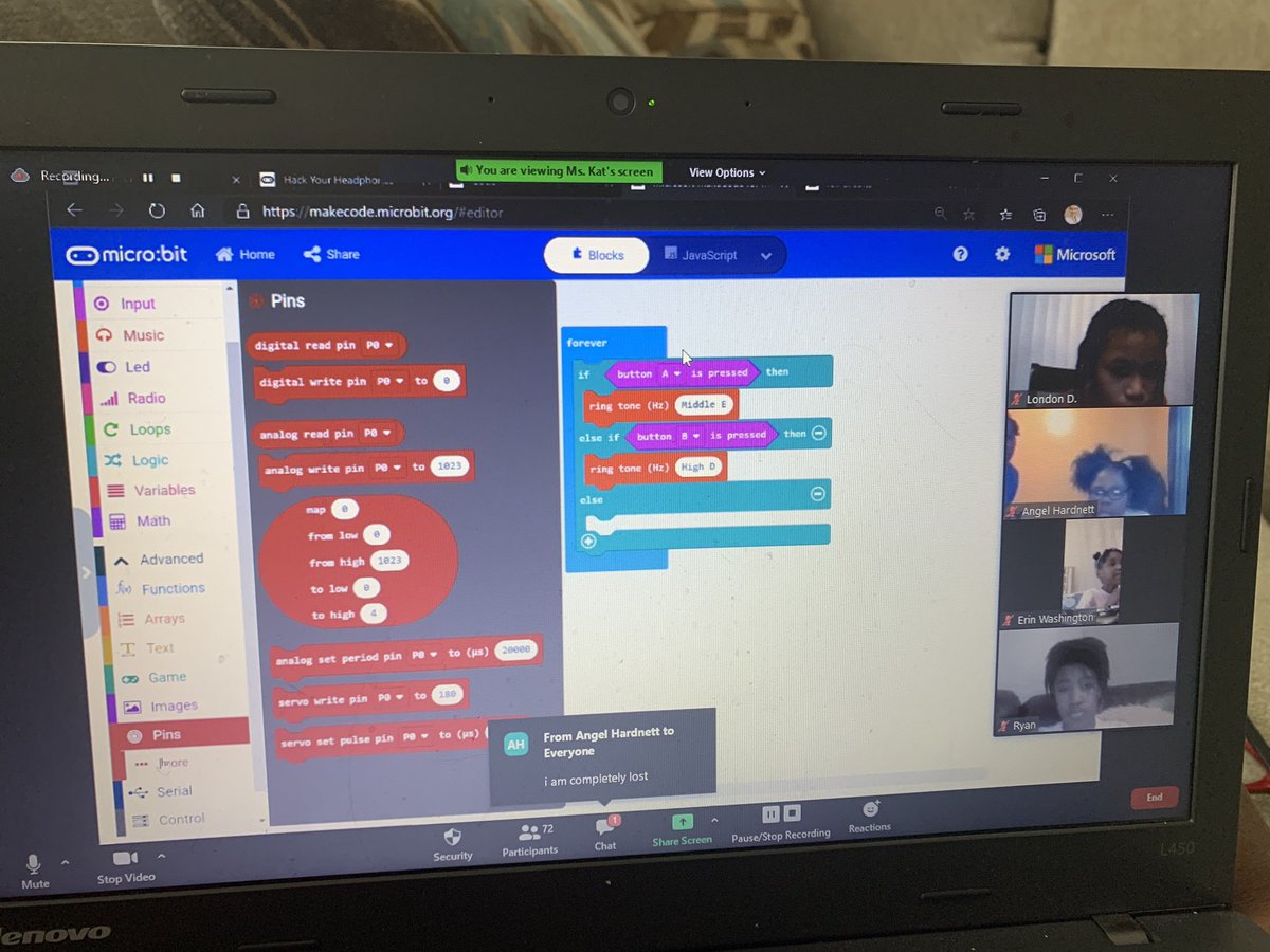 n0desolg's tweet photo. Today was !!Day 2 @TheSMHF #SummerSTEMCamp with @100GOCConyersGA! Headphones Hack using #microbits! https://t.co/E7iZdjt8uh