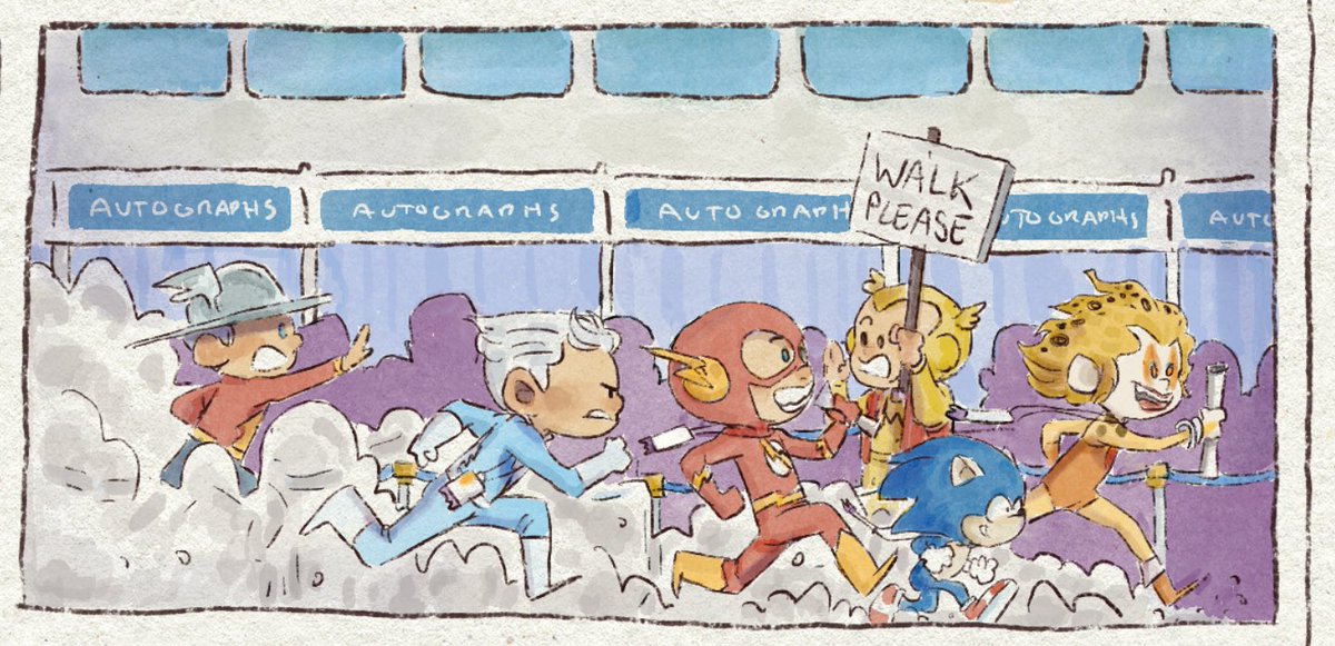 PatrickBallest's tweet photo. What makes San Diego ComicCon feel like #SDCC to you? Me, it’s always gotta be sitting at my booth every morning having a front row seat for the “Runinng of Exclusives 😂. Also, to my artist alley family &amp; the staff, I miss ya’ll. 

#ComicConAtHome #walkplease #artistalley https://t.co/XeAASltLro