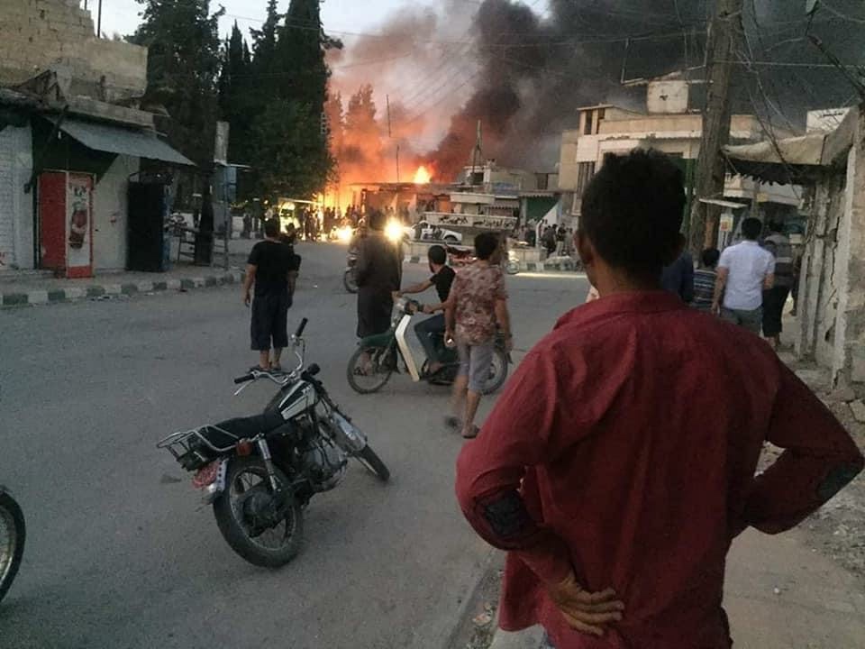 yeeesr90's tweet photo. 6 people got killed and few injured in a car bomb explosion at #Talabyad city, north of Raqqa  #Syria https://t.co/FtMTUSawEk