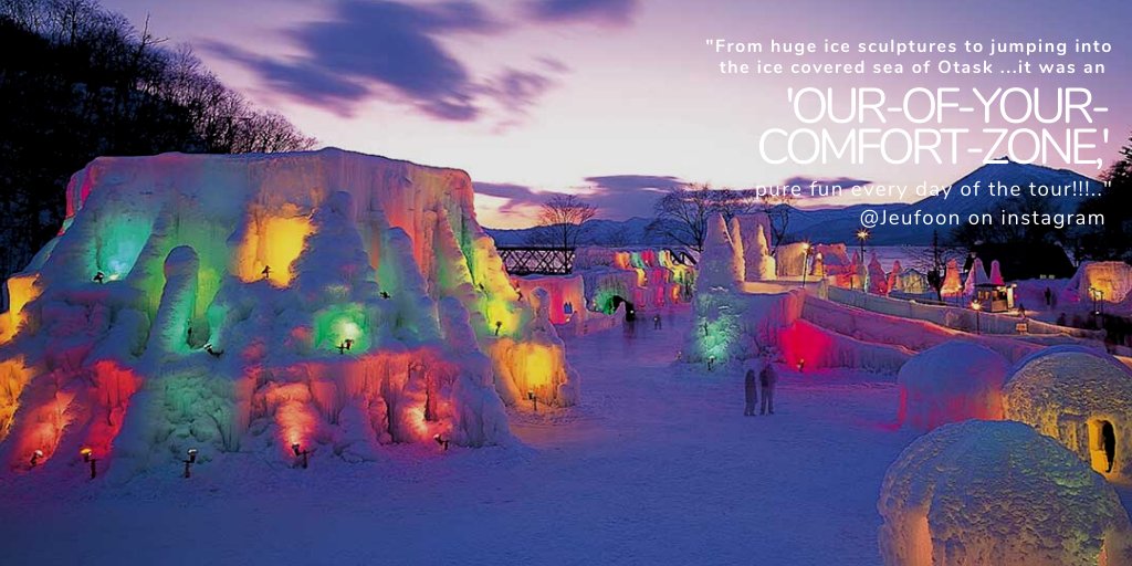 Our limited #Hokkaido Winter tour is a once and a lifetime experience that features the famous #SapporoSnowFestival