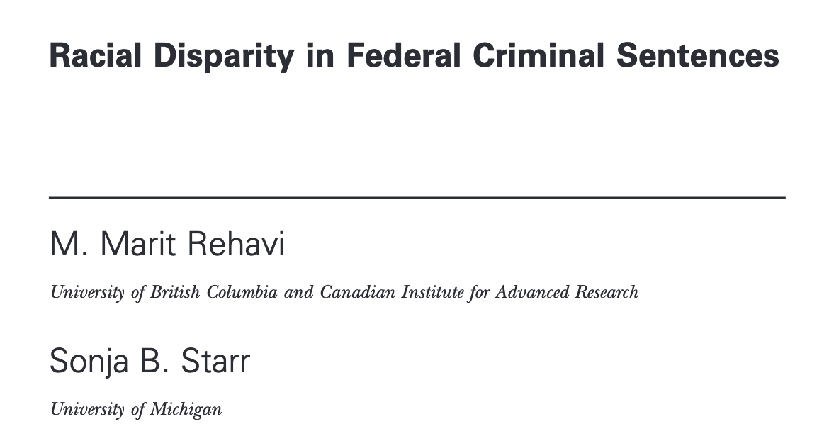 464/ "More than half of the black-white sentence disparity that is unexplained by the arrest offense and offenders' prior traits can be explained by...prosecutors' decision to file charges that carry 'mandatory minimum' sentences...65 percent more often against black defendants."