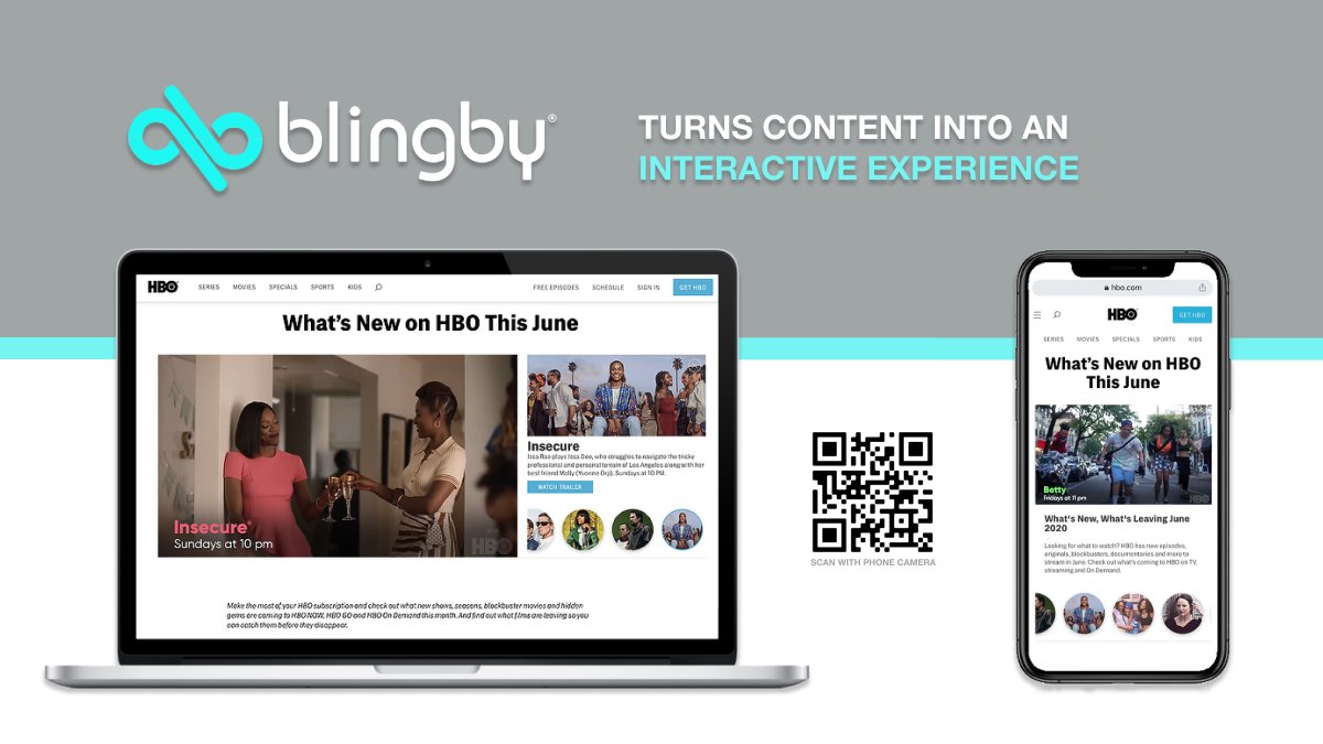 Blingby is proud to announce we are working with HBO. Exploring HBO content is as easy as pressing “play.” #DigitalMarketing