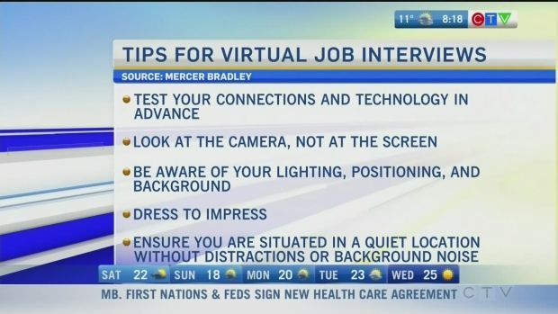 MercerBradley's tweet photo. https://t.co/8r2lk6qhX2 
@AngelalChambers of @MercerBradley shares tips on acing a virtual interview with @ctvwinnipeg https://t.co/2Kz3WjzzXJ